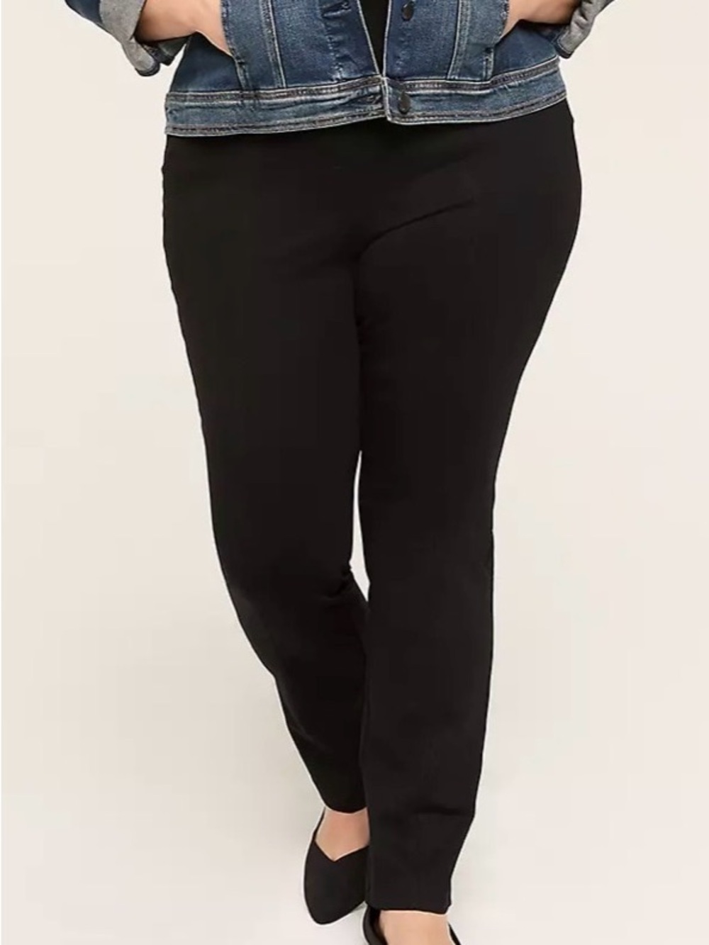 NWT Lane Bryant Pull On Ponte Pants Straight Leg Mid Rise Women’s Size 18 Long